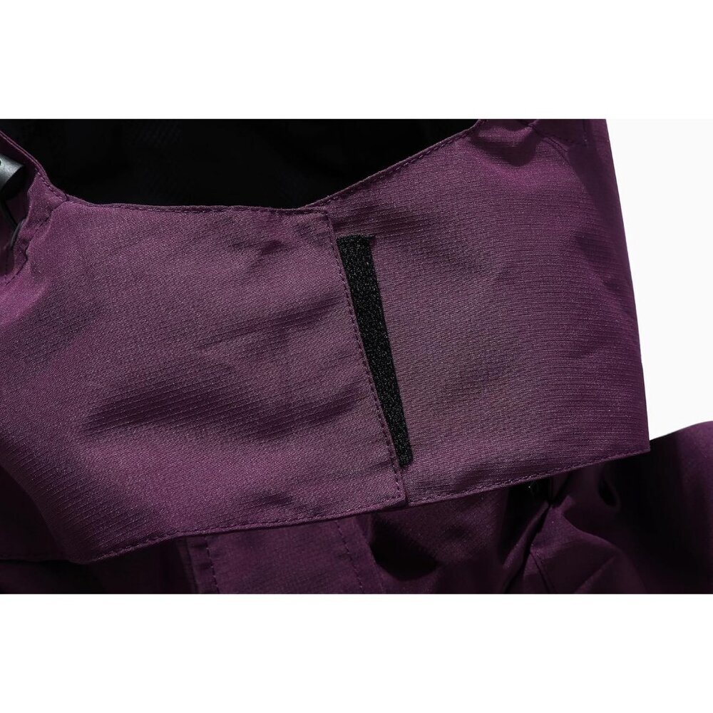 Women's Purple Waterproof Lightweight Rain Jacket Windproof Trench Coat Hood - Picture 5 of 7